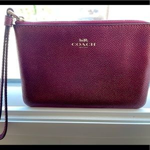 Maroon Coach Wristlet